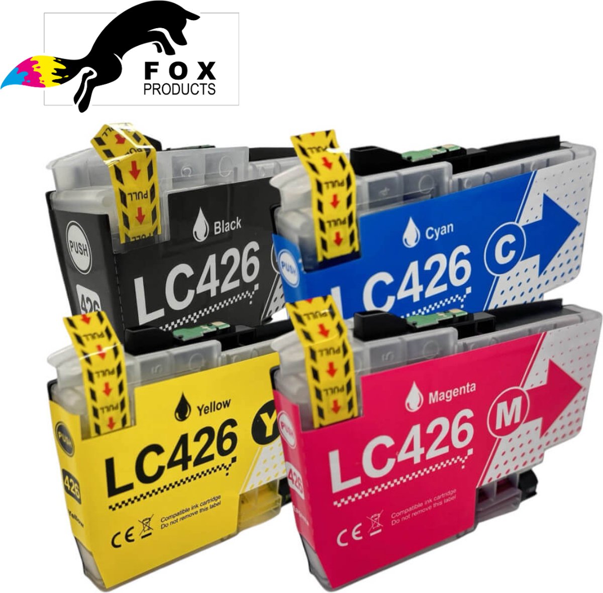 FoxProducts® 4 x LC-426 LC426 XL - Cartridge geschikt voor Brother MFC-J4335DW - MFC-J4340DW - MFC-J4535DW - MFC-J4540DW