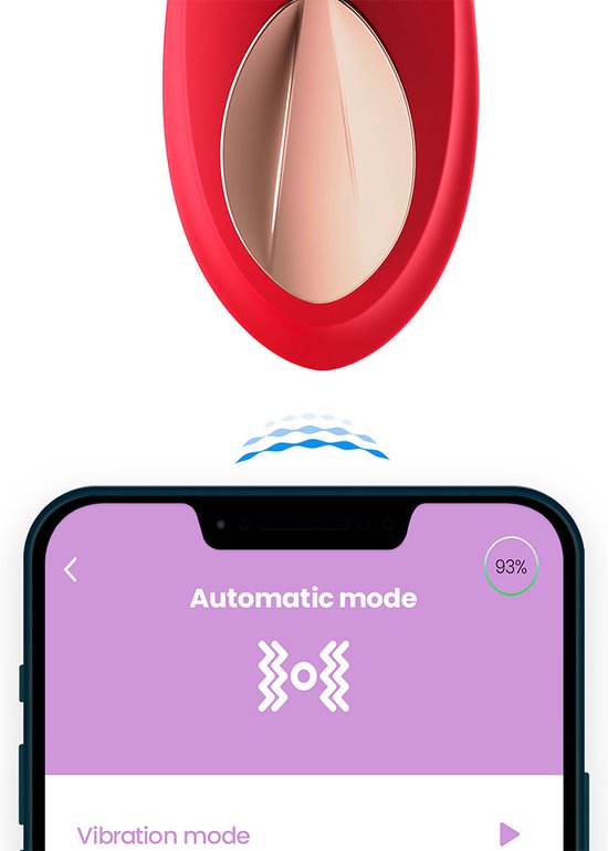 Culotte Vibrante Connectée - Vibromasseur Bluetooth Rouge - Stimulation Clitoridienne & Vaginale - Silicone Doux