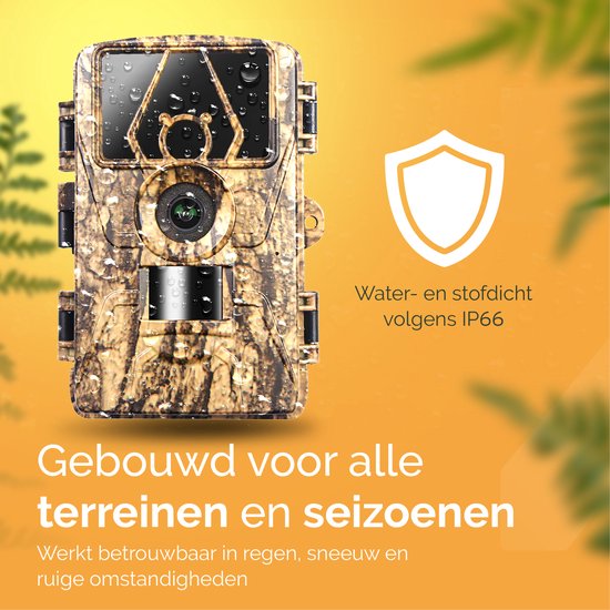 KJK 4K 84MP Wildkamera mit Handyübertragung APP, WLAN Bluetooth Wildkamera mit Bewegungsmelder Nachtsicht, 64GB SD Karte und 8*AA-Batterien, 130 °Weitwinkel Wildtierkamera, IP67 Wasserdicht
