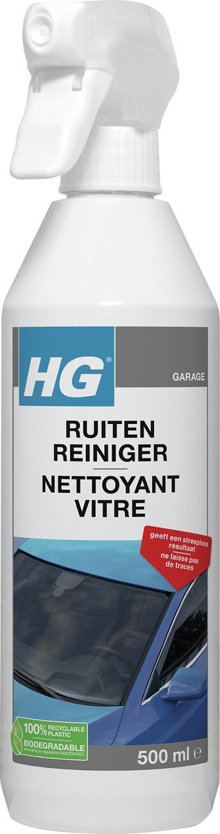 HG ruitenreiniger - 500ml - streeploos schoon - geschikt voor buiten- en binnenzijde