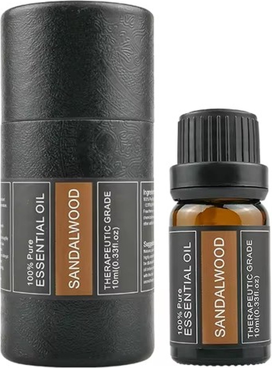 Goedkoopste Sandelhout olie - huidolie - badolie - massageolie - parfum - jeugdige uitstraling - voedt de huid - geurolie - essentiele olie - 100 puur - 10 ml