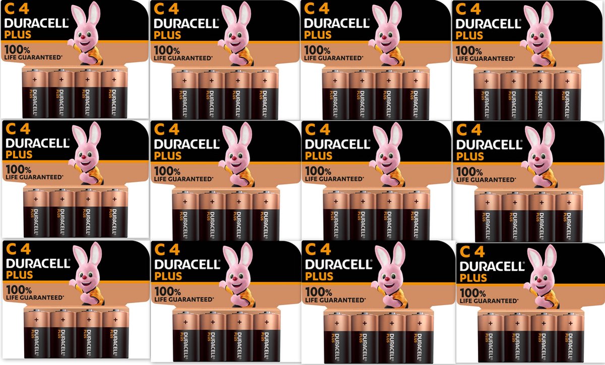 Duracell Plus C - alkaline batterijen 48 Stuks