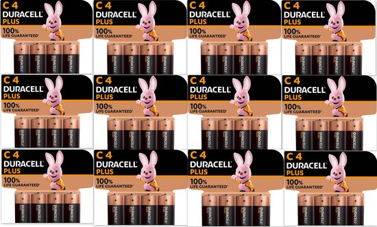 Duracell Plus C - alkaline batterijen 48 Stuks