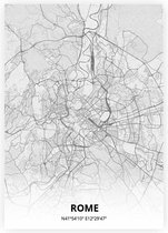Rome plattegrond - A3 poster - Tekening stijl