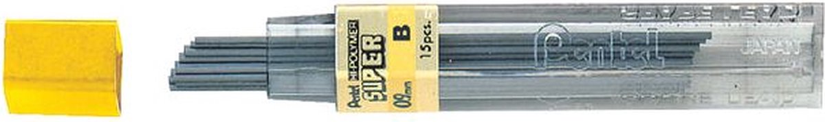 Potloodstift pentel b 0.9mm 12st zwart | 12 stuks