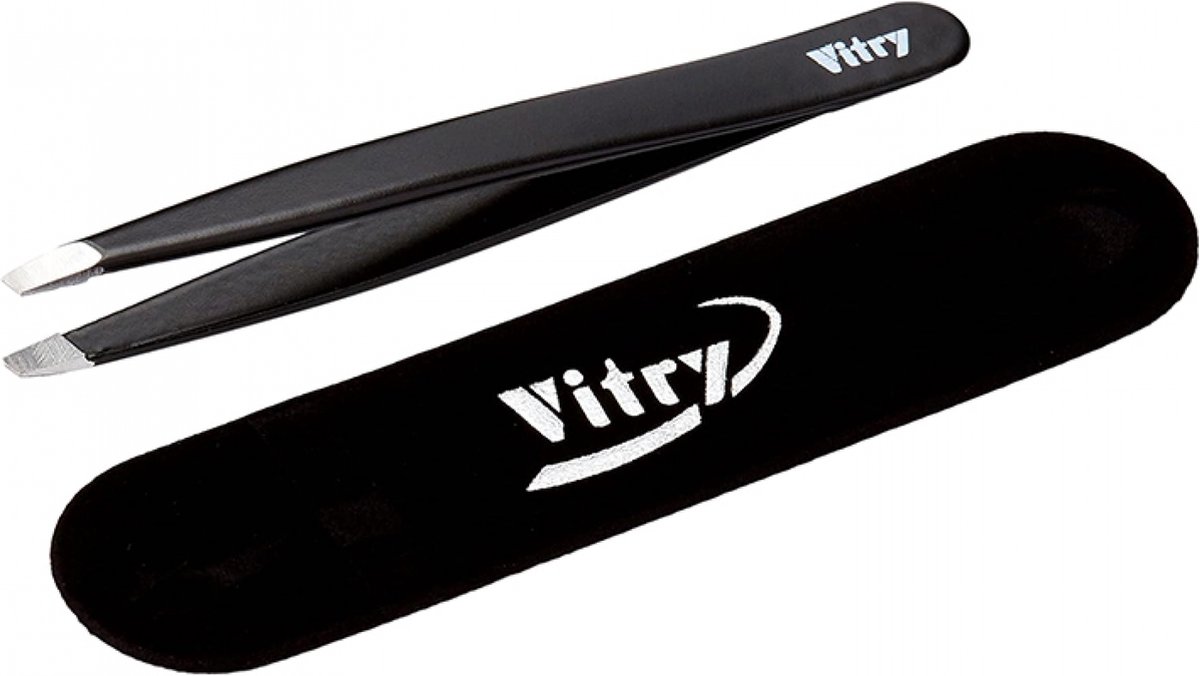 Goedkoopste Vitry Professioneel Pincet Roestvrij Staal Bias Bek Kleur 9 cm (Kleur Zwart