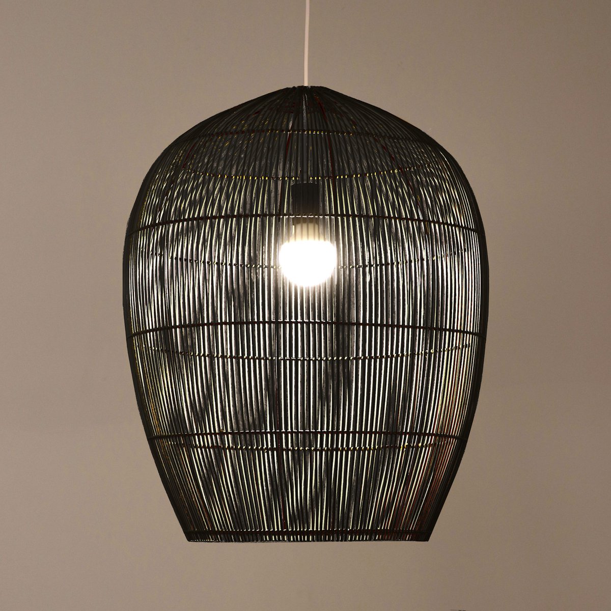 Fine Asianliving Bamboe Hanglamp Zwart Handgemaakt - Farrell D53.5xH67cm