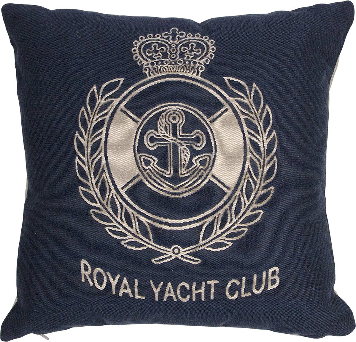 Mars & More Gobelin kussen navy royal yacht club 45x45cm - 1 stuk Multi