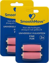 SmoothMove Fijn (2x2 stuks) Navullingen Voetvijl – Rollers compatibel met Scholl Velvet Smooth