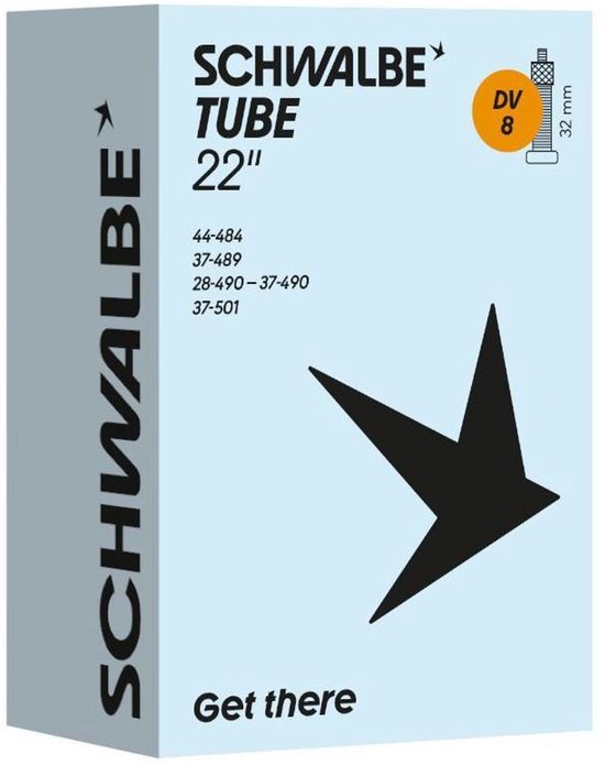 Schwalbe binnenband DV8 22 inch ETRTO 28/44-484/501 Hollands/Dunlop ventiel 32mm