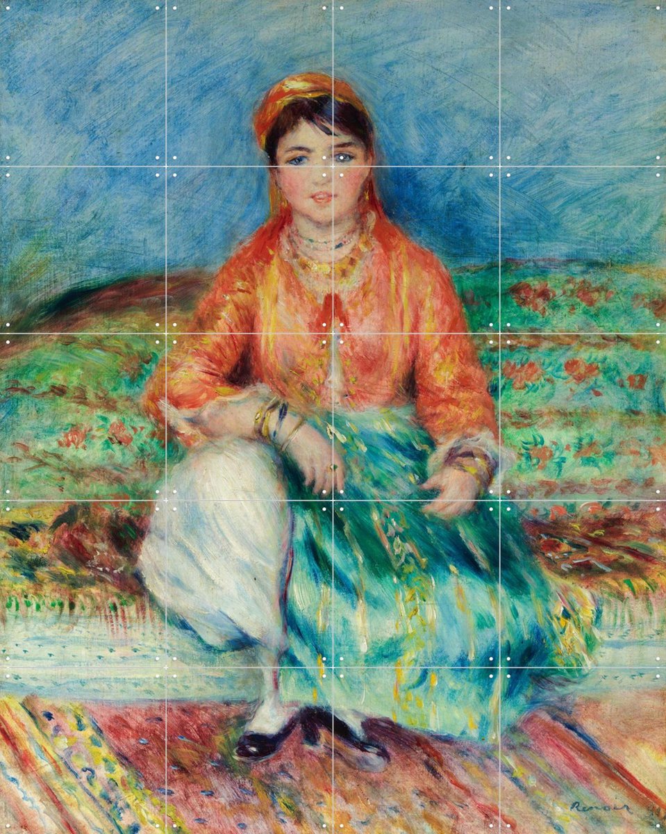 IXXI Algerian Girl, Pierre-Auguste Renoir & Museum of Fine Arts Boston - 80 x 100 cm - Gratis ophangtool - Grote wanddecoratie en posters -