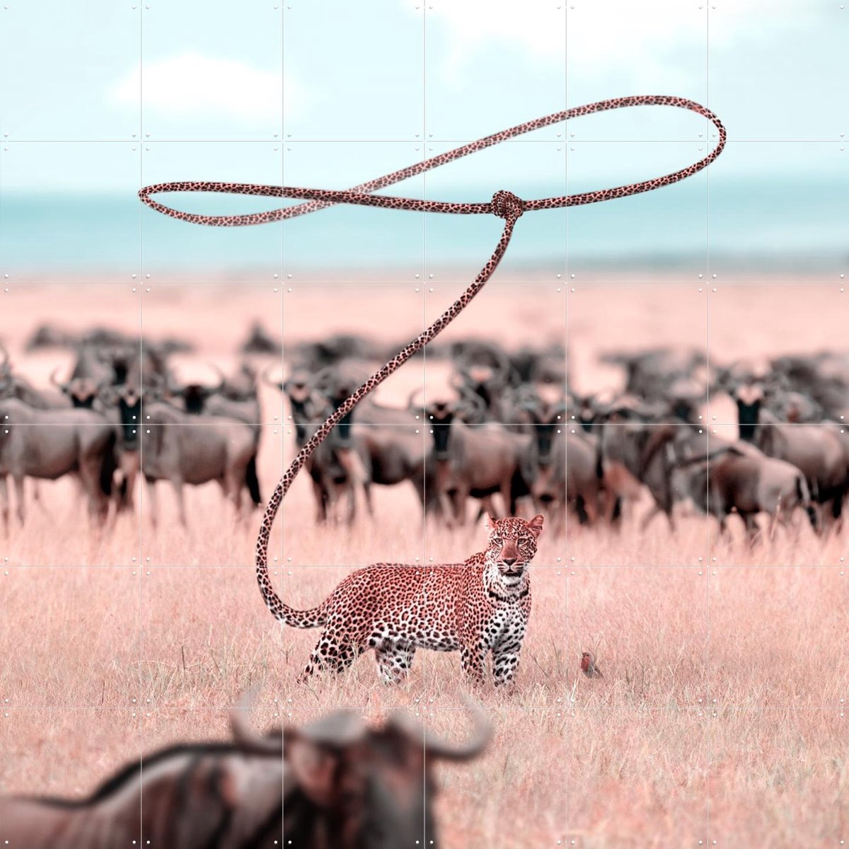 IXXI Hunter, Julien Tabet - 120 x 120 cm - Gratis ophangtool - Grote wanddecoratie en posters - Surrealisme, Fotografie, Digitale Kunst, Speels