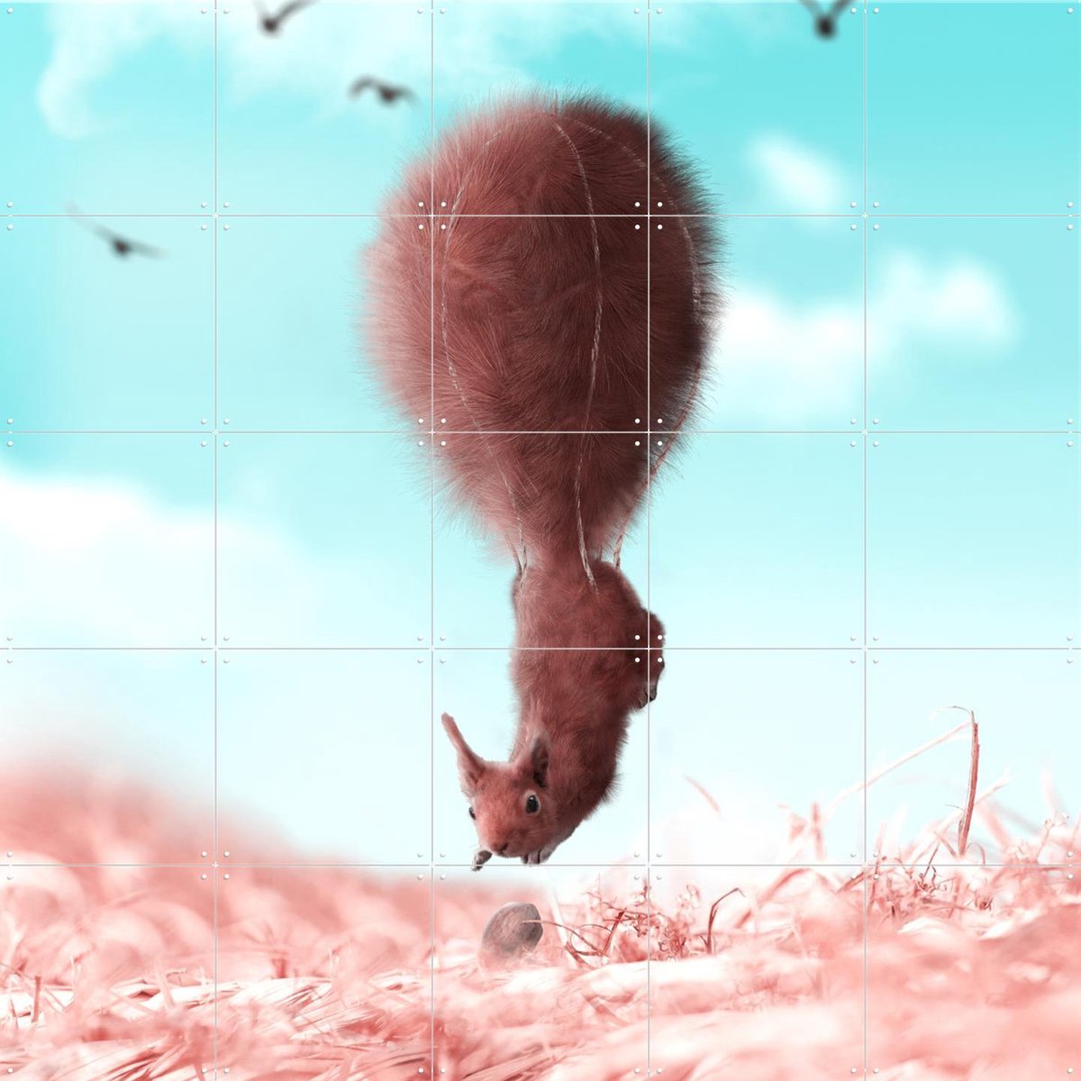 IXXI Puffy, Julien Tabet - 100 x 100 cm - Gratis ophangtool - Grote wanddecoratie en posters - Speels, Fotografie, Digitale Kunst, Illustraties