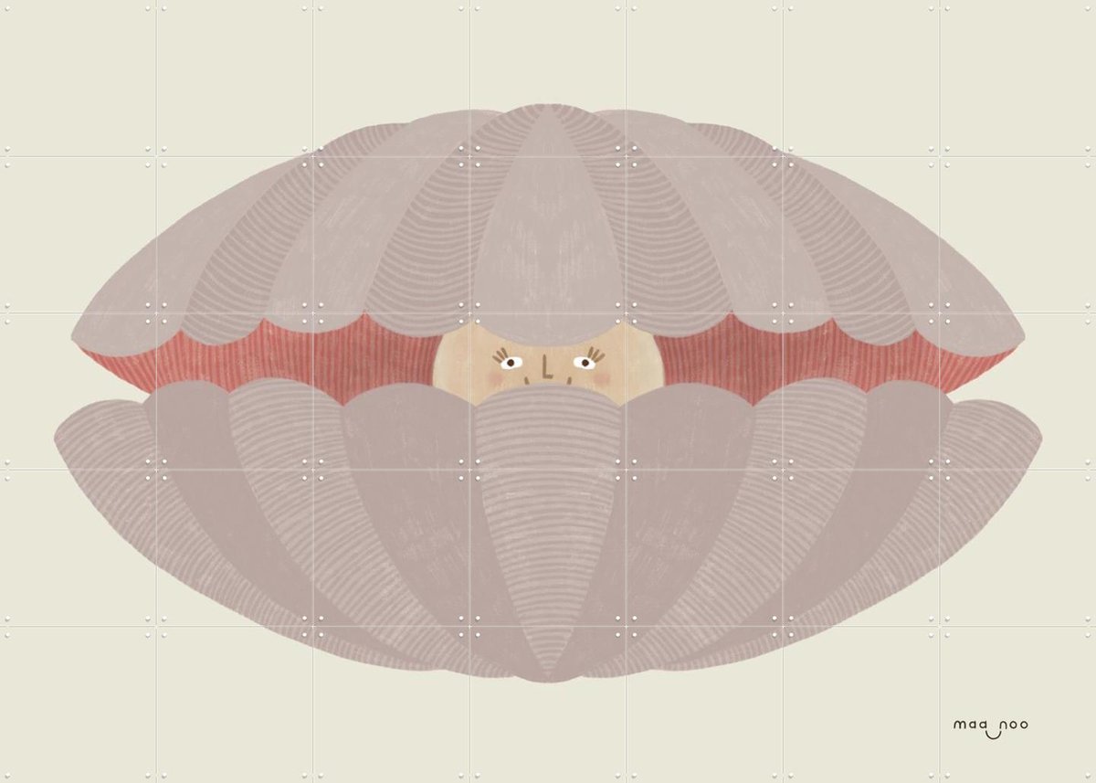 IXXI A Curious Pearl, Maa-noo - 140 x 100 cm - Gratis ophangtool - Grote wanddecoratie en posters - Grafisch Ontwerp, Illustraties, Digitale Kunst