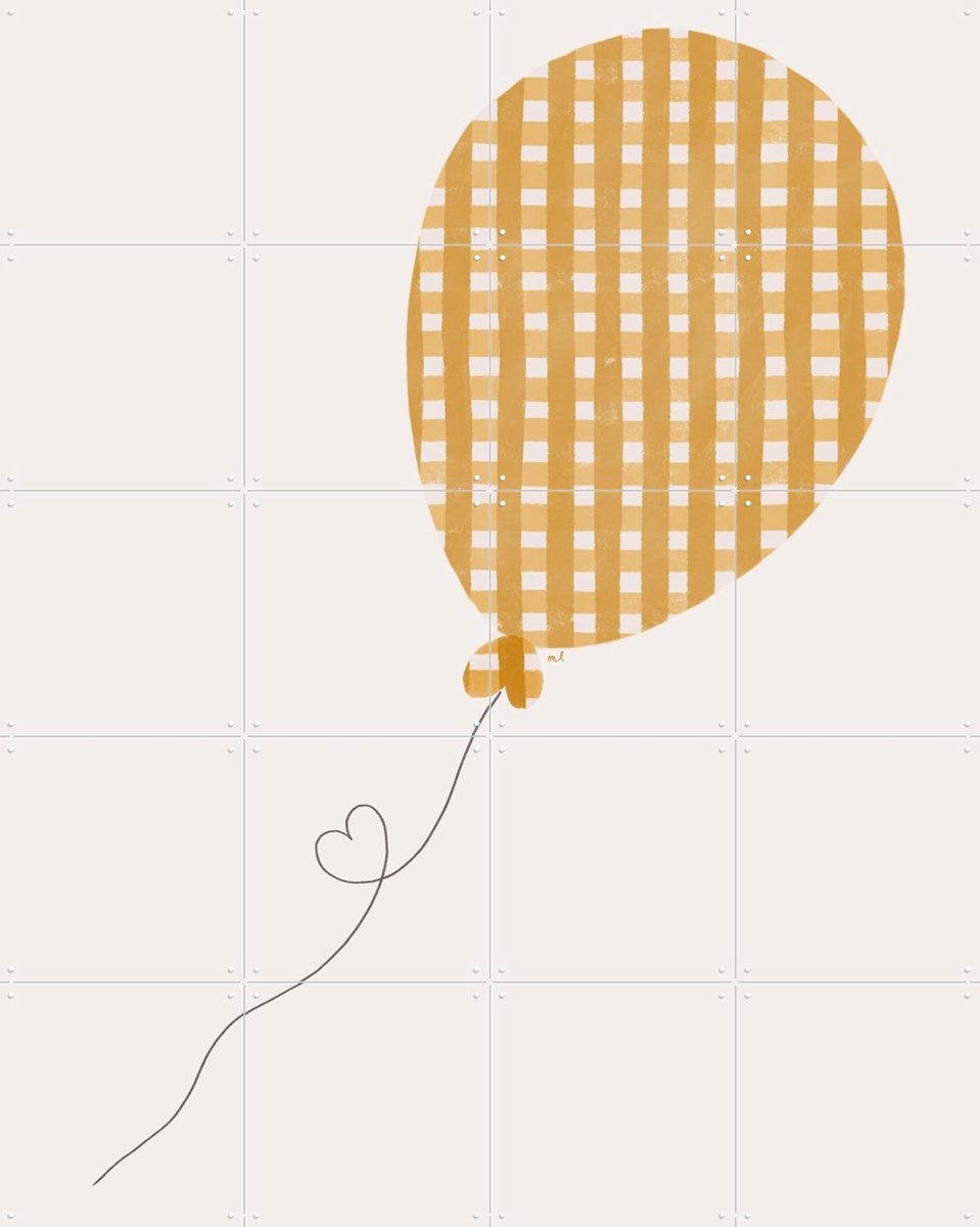 IXXI Vichy Balloon, Menina Lisboa & Various - 80 x 100 cm - Gratis ophangtool - Grote wanddecoratie en posters Babykamer, Kinderkamer, Kinderen, Baby