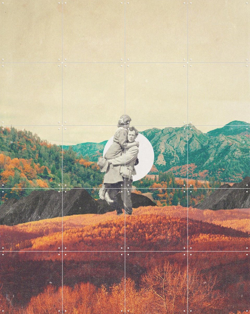IXXI Promises. Please do not look back, Made by IXXI - 80 x 100 cm - Gratis ophangtool - Grote wanddecoratie en posters - Vintage, Gemengde