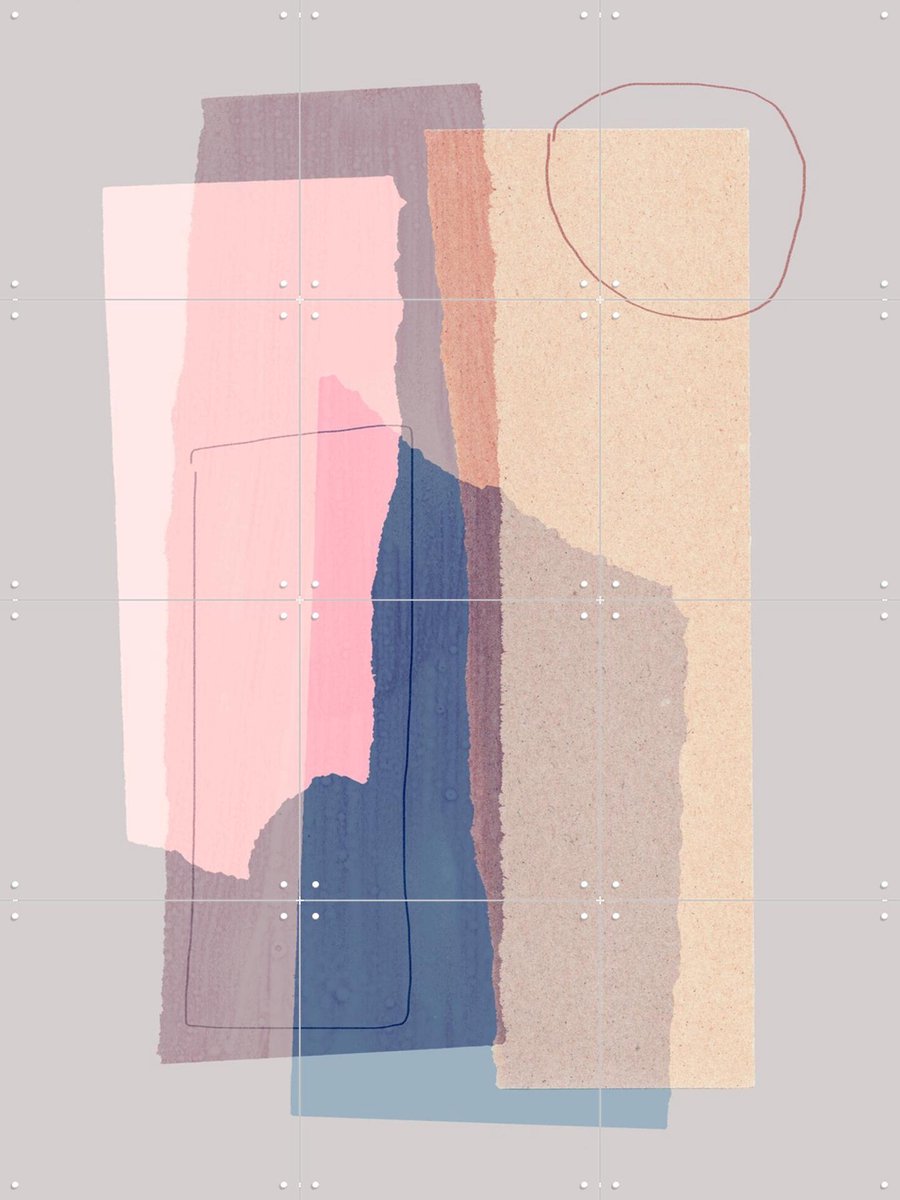 IXXI Pieces 5A, Mareike Böhmer - 60 x 80 cm - Gratis ophangtool - Grote wanddecoratie en posters - Digitale Kunst, Geometrische Kunst, Abstract, Art