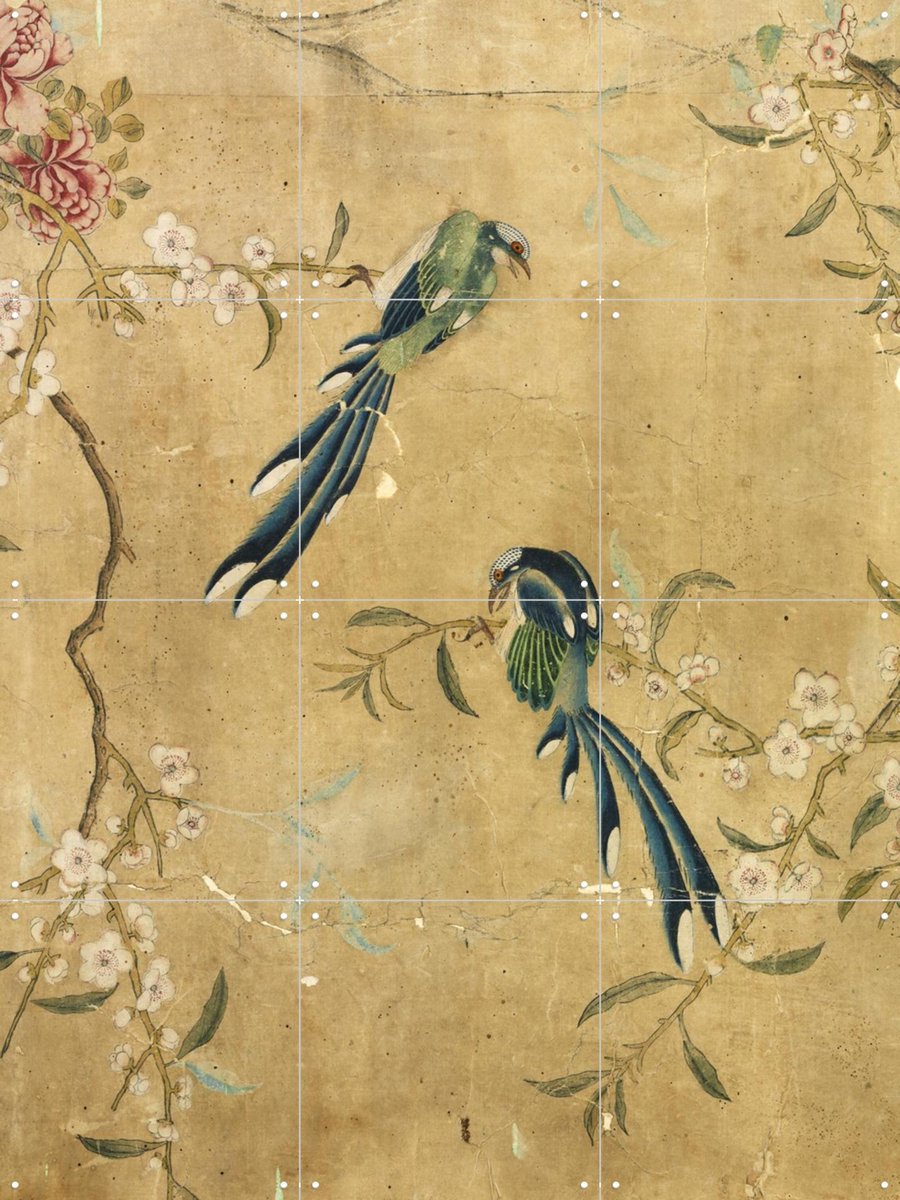 IXXI Birds and Blossom, Victoria and Albert Museum - 60 x 80 cm - Gratis ophangtool - Grote wanddecoratie en posters - Illustraties, Klassiek