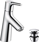 hansgrohe Talis S - Wastafelmengkraan - Ééngreeps bediening - Met afvoerplug - 80mm maat - Chroom
