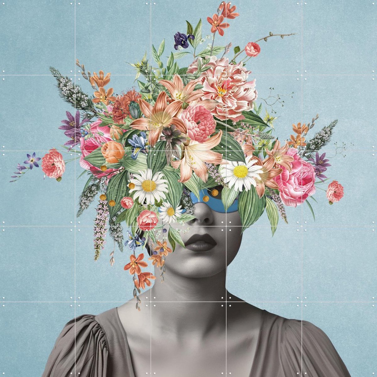 IXXI The Retro Years, Marja van den Hurk - 100 x 100 cm - Gratis ophangtool - Grote wanddecoratie en posters - Gemengde Technieken, Grafisch Ontwerp