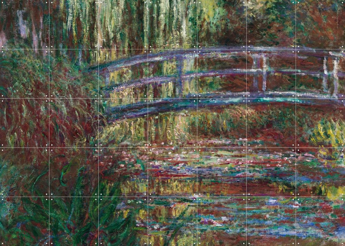 IXXI The Water Lily Pond, Claude Monet & Museum of Fine Arts Boston - 140 x 100 cm - Gratis ophangtool - Grote wanddecoratie en posters - Olieverf