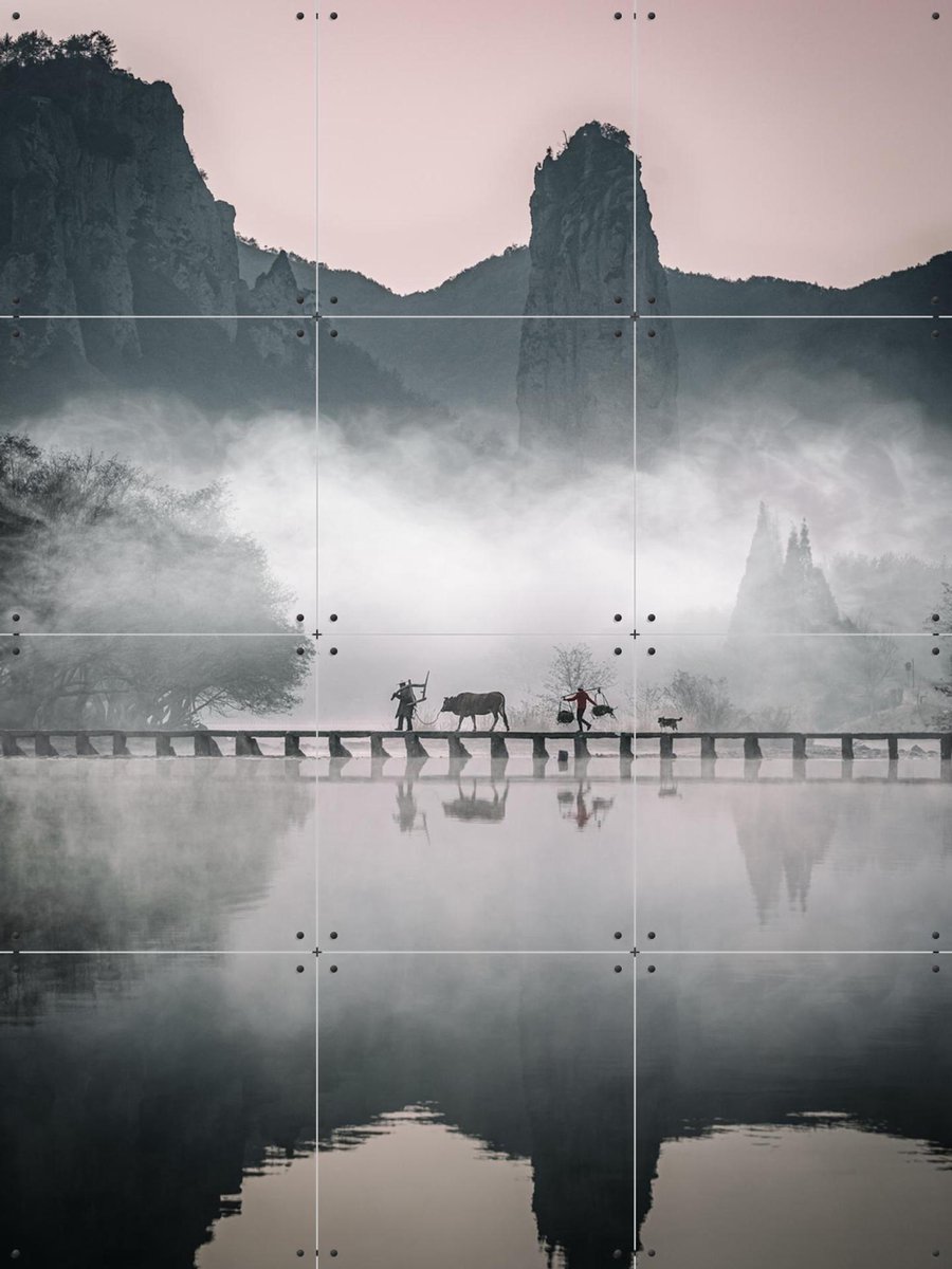 IXXI Mist, Tristan Zhou - 60 x 80 cm - Gratis ophangtool - Grote wanddecoratie en posters - Fotografie, Naturalisme, Gang, Mancave, Woonkamer