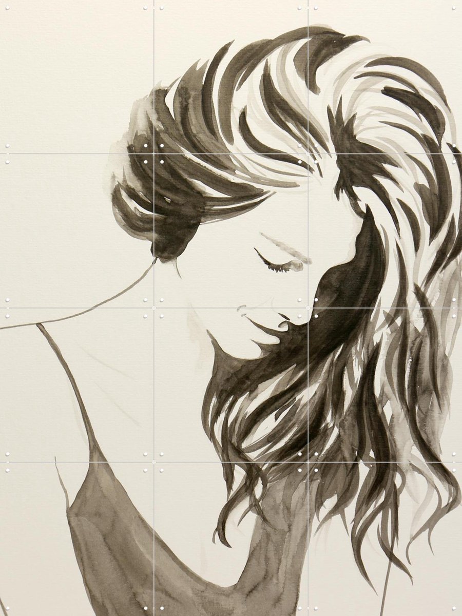 IXXI In Mind, Natalie Bruns - 60 x 80 cm - Gratis ophangtool - Grote wanddecoratie en posters - Line art, Illustraties, Tekeningen, Slaapkamer
