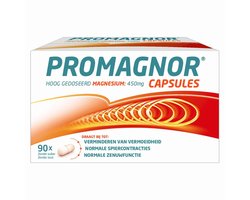 Promagnor 90 capsules - hoog gedoseerd magnesium 450 mg