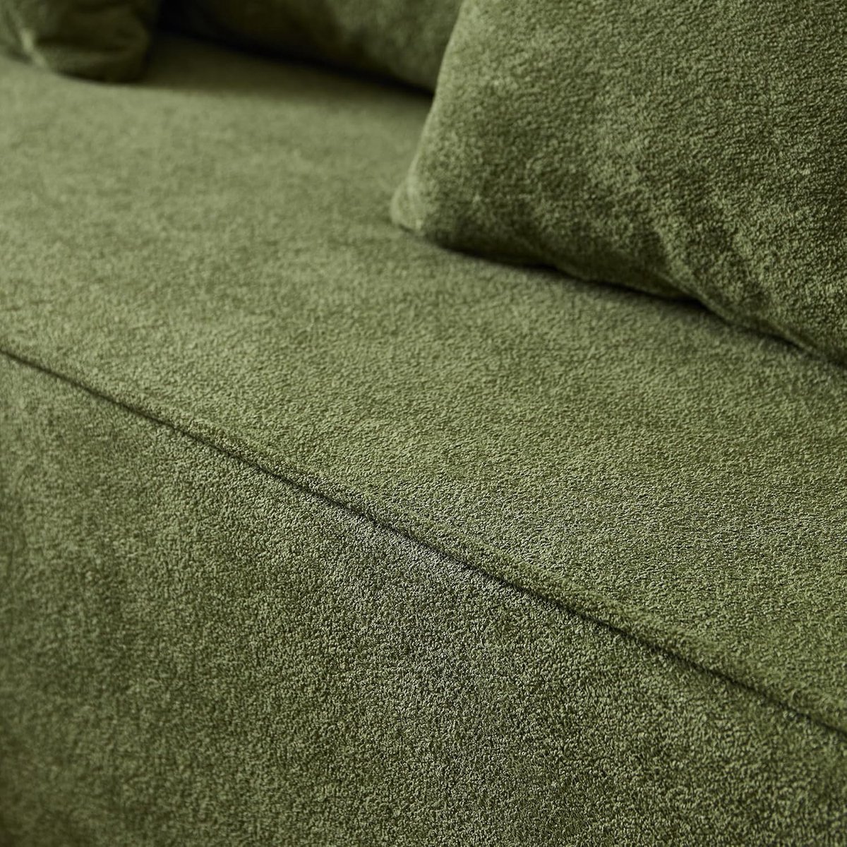 Modulaire Slaapbank 7-Zits Groen 256 x 73 x 168 cm – Vloerbank & Futonbank met Traagschuim – Geen Montage Nodig – Pauwhome