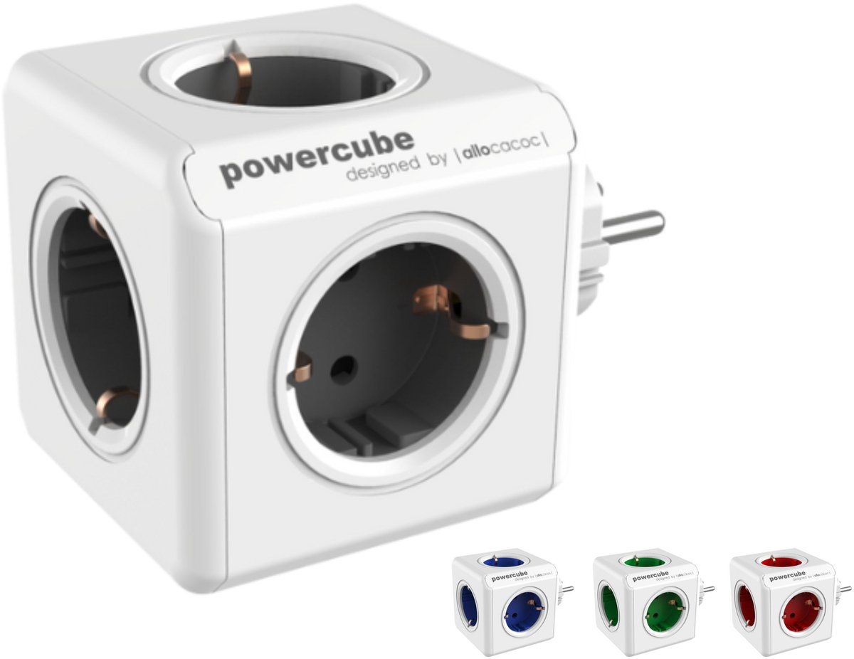 PowerCube Original grijs Type F (ter uitbreiding van de PowerCubes Extended modellen met kabel)
