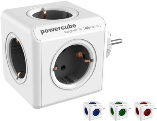 Review: PowerUSB Hub is het mobiele broertje van de PowerCube 9 PowerCube Original grijs Type F (ter uitbreiding van de PowerCubes Extended modellen met kabel)