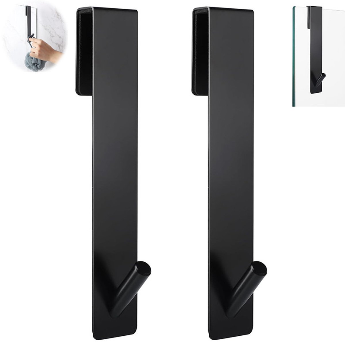 2 stuks - Douchedeurhaken - Deurhaken - Douchedeurhaken - Handdoekhaken - Handdoekhaken va