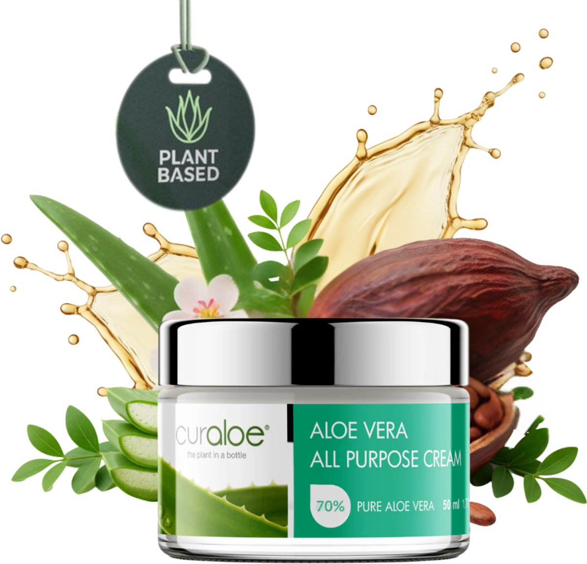 Curaloe® All Purpose Cream met 50% pure Aloe vera Gel.