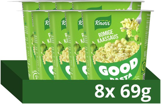 Knorr Good Pasta - Romige Kaassaus - klaar in 5 minuten - 8 x 69 g