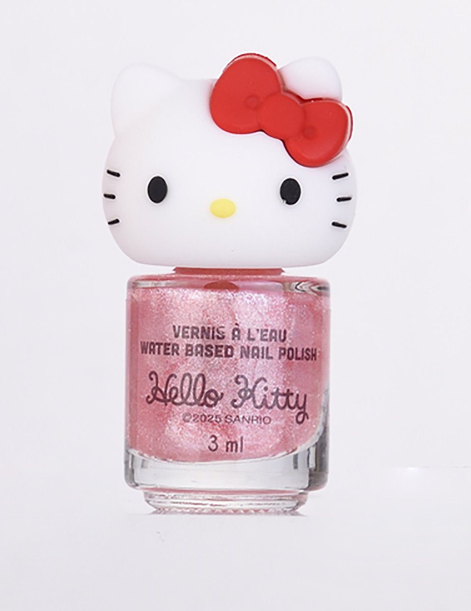 Hello Kitty Nagellak - Kinderen Nagellak - Glitter Nagellak - Waterbasis – Afwasbaar – Vegan – 3 ml