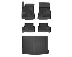 Frogum Voordeelset - Automatenset No.77 + Dry Zone Kofferbakmat - Geschikt voor Mercedes-Benz GLA (H247) vanaf 2019 - Hoge laadvloer - TPE Rubber - Zwart
