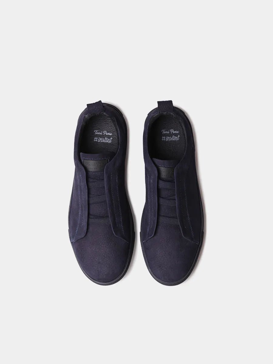 Nubuck sneakers voor heren met elastische veters | DORCA