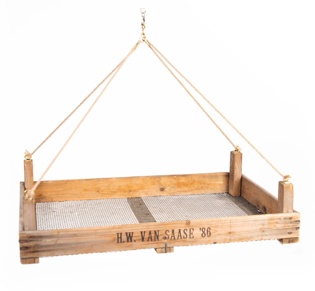 Hangmand - Vintage Uienzeef - Decoratief - Tuinverlichting - Multifunctioneel en Lichtgewicht - 75 x 51 x 9 cm