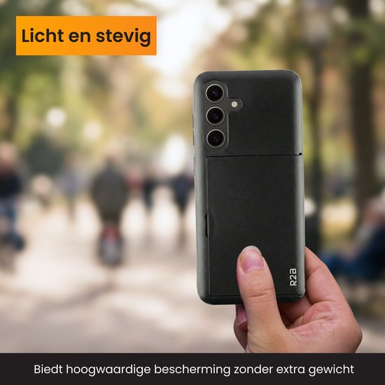Étui R2B pour Samsung Galaxy A16 avec porte-cartes - 3 cartes - Protection d'écran - Housses de téléphone - Étui pour téléphone portable compatible avec Samsung Galaxy A16 - Modèle Utrecht