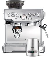 Sage SES875BSS the Barista Express Brushed Stainless Steel - Pistonmachine - incl Temp Control Melkkan - Espressomachine