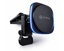 AirMag MagSafe Smartphonehouder Auto met Draadloze Oplader - 15W Snelladen - Magnetisch - Ventilatierooster - iPhone 12 t/m 17