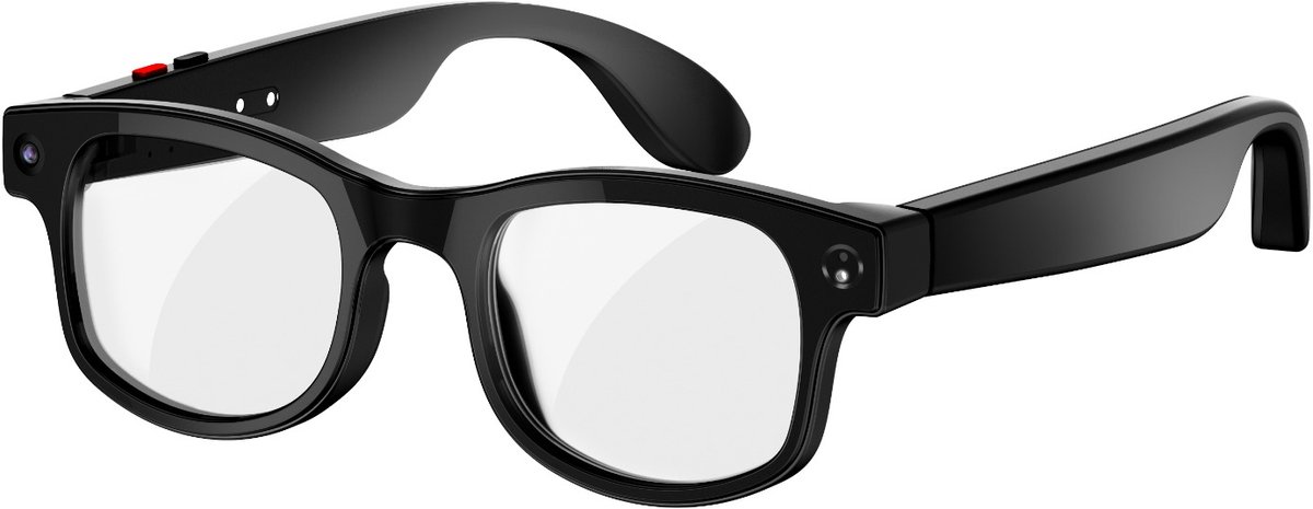 AI Smart Glasses G2 met Camera – Slimme Bril met Dubbele Camera, Handsfree Video-opname, Robuust Design – Zwart / Transparant