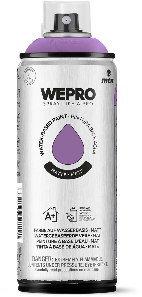 Spuitbus Violet Revolution Mat MTN WEPRO WATER-BASED PAINT 400ML