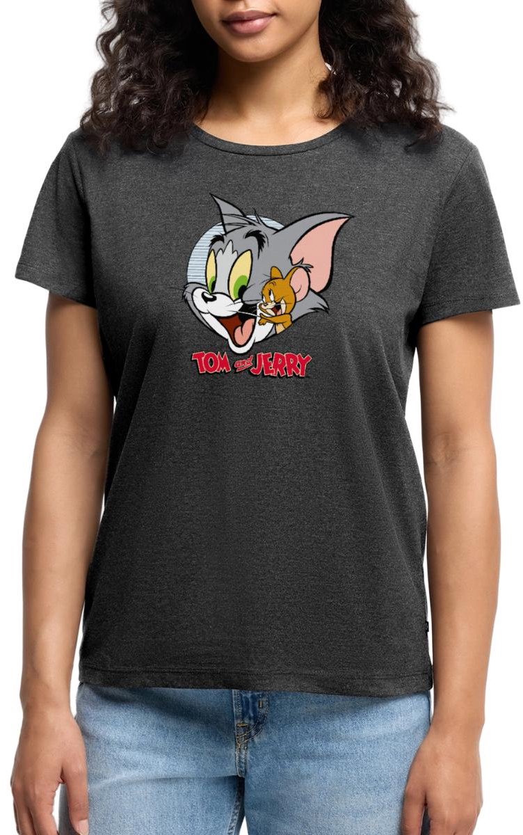 Tom En Jerry Knuffelig Premium T Shirt Dames