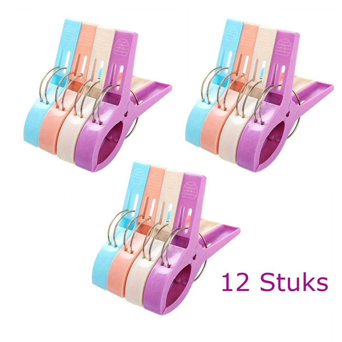 Wasknijpers stormbestendig - set van 12 stuks - Wasknijpers
