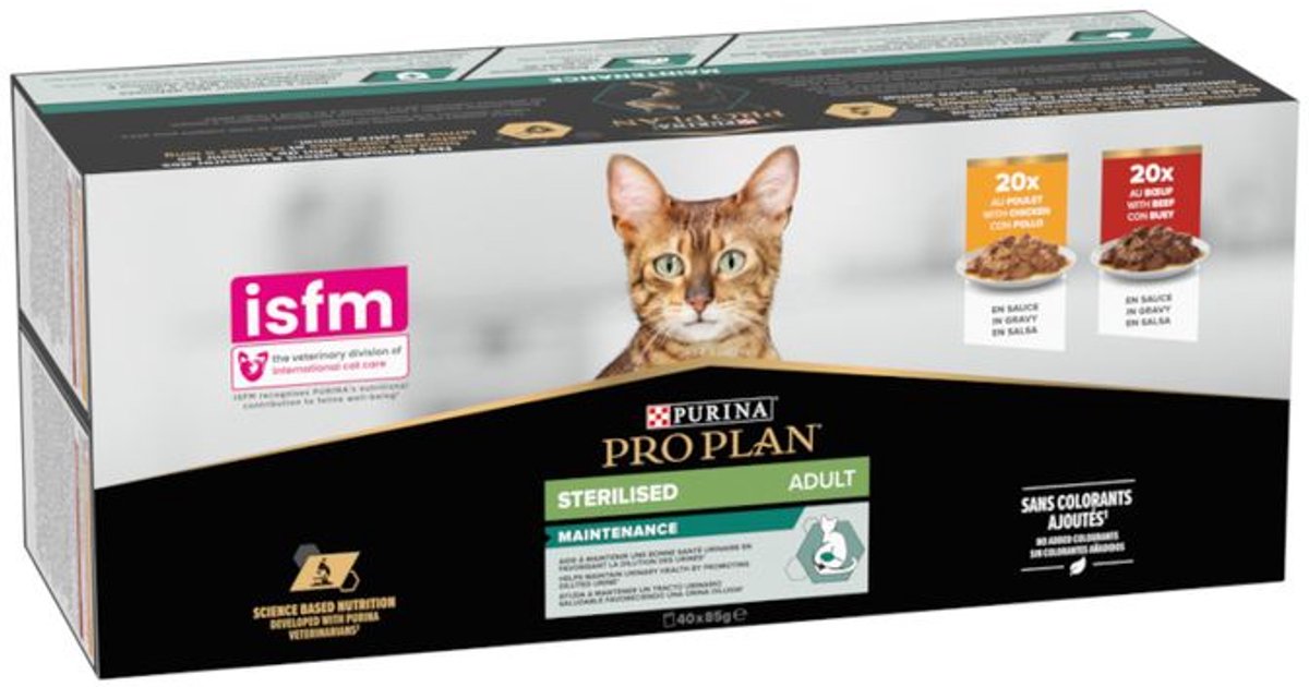 Pro Plan Pro Plan Purina Pro Plan Sterilised Adult Natvoer voor Katten 40x85g