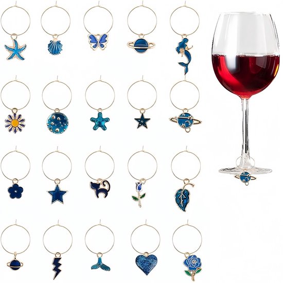 Wijnglas Markers Kerst, origineel kado voor bij een Kerst borrel