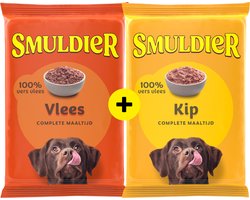 Smuldier Vlees 400g + Kip 400g | 2x12 st. | compleet | diepvries hondenvoer | vers vlees