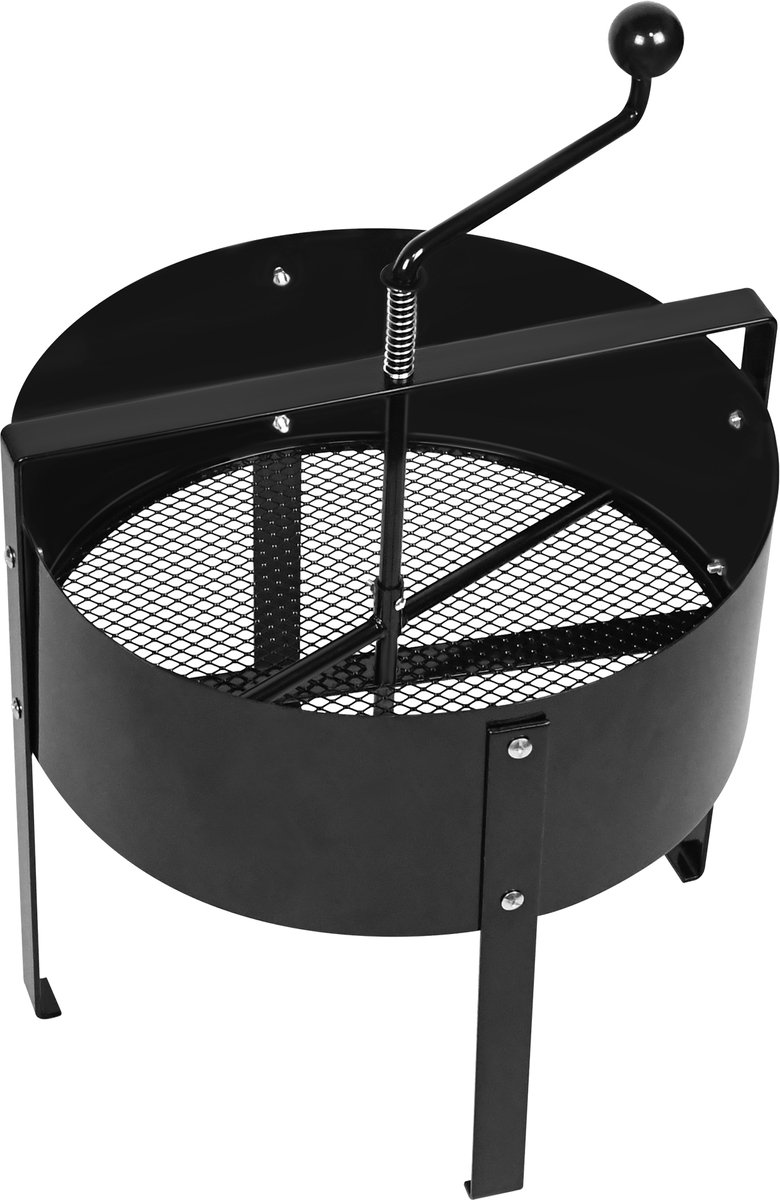 Aufun Metalen Tuinzeef 40x45 cm Zwart - Compostzeef & Handzeef voor Stenen, Onkruid en Compostscheiding