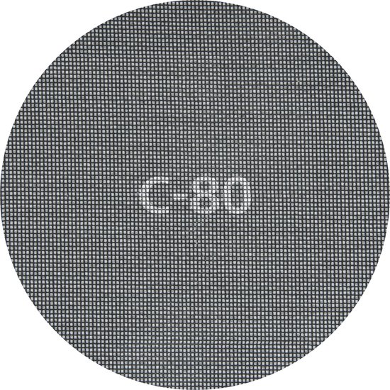 C-80 schuurpapier schijf met een fijnmazig raster.
